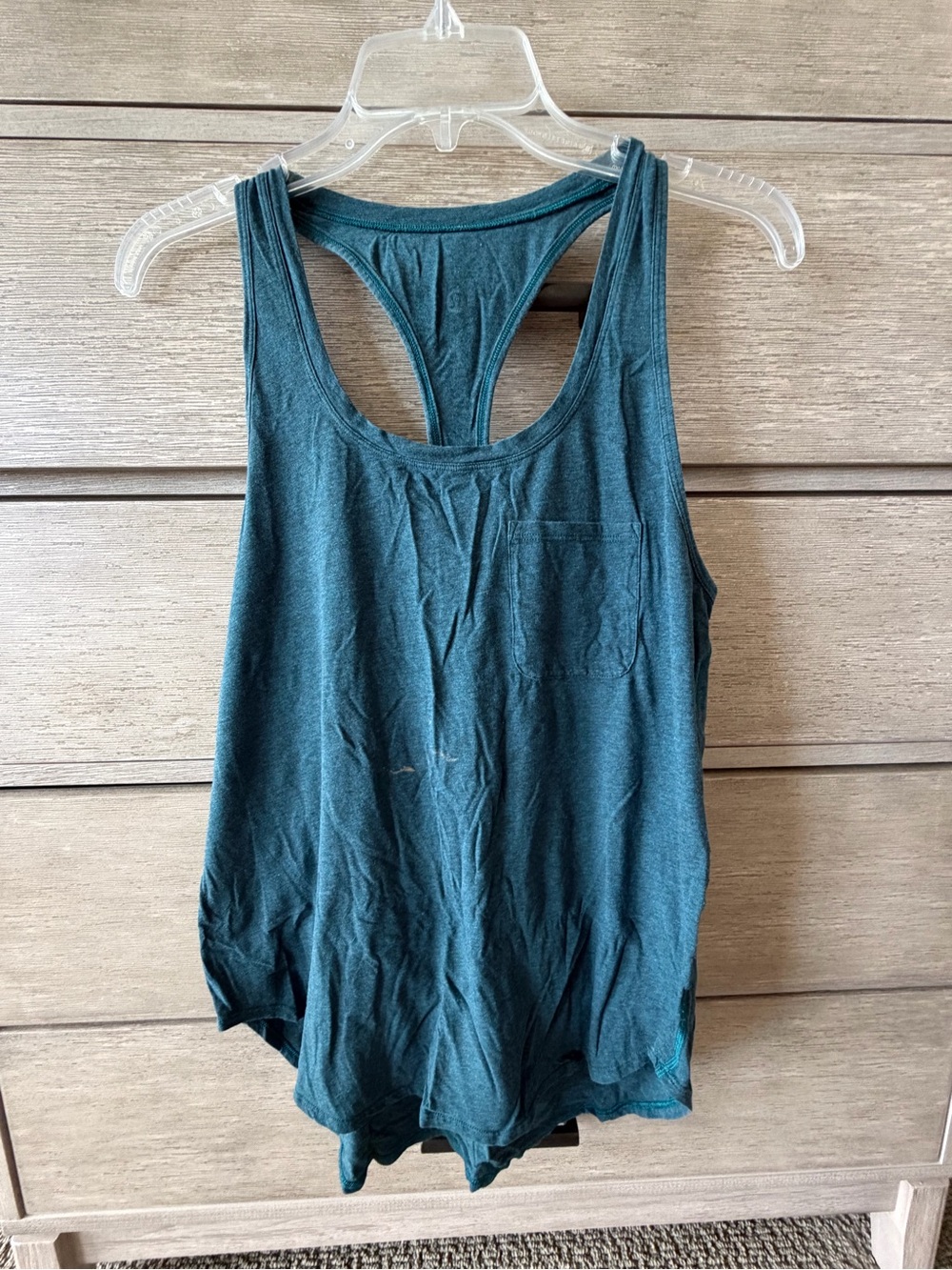 lululemon athletica Teal Racerback Tank with Front Pocket